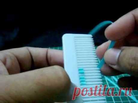 How to make the petal of a flower using hair comb - YouTube