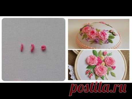 МК. Объемная вышивка. Стежок рококо. Volume embroidery. Rococo stitch.