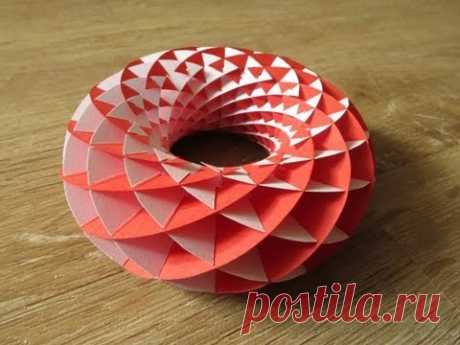 sliceform - papercraft - torus - tutorial - dutchpapergirl