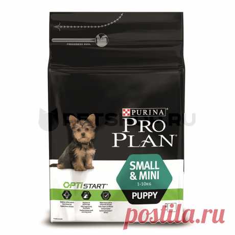 Корм Purina Pro Plan для щенков малых и карликовых пород с курицей и рисом, Puppy Small&Mini