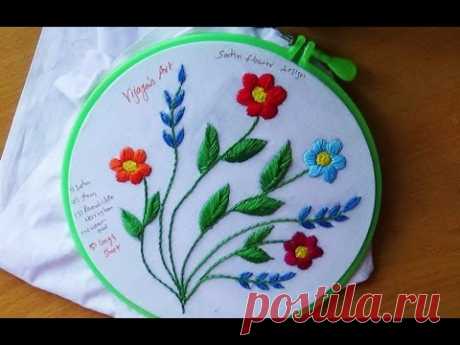 Hand Embroidery Designs # 107 - Satin stitch Design