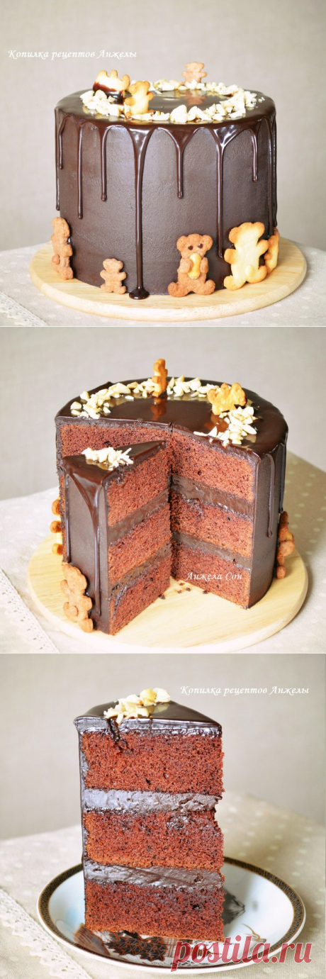 Очень вкусный торт с шоколадным ганашем 🎂
