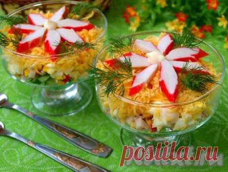 Салат с огурцом, сыром и крабовыми палочками (рецепт с фото) | RUtxt.ru