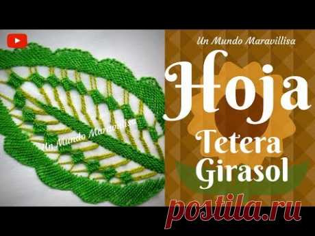 [Puntada Fantasía] Bordado para HOJAS - Tetera Girasol | Un Mundo Maravillisa