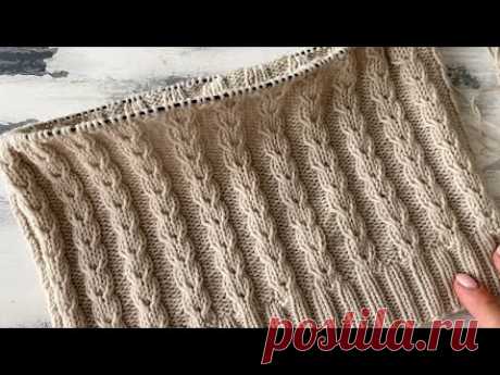 Красивый узор для вязания джемперов, жилетов, шапок. Мой интернет магазин пряжи и спиц https://knit-home.ru/katalog/