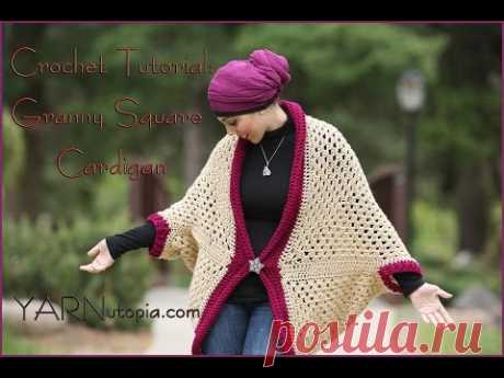 How to Crochet a Granny Square Cocoon Sweater Cardigan