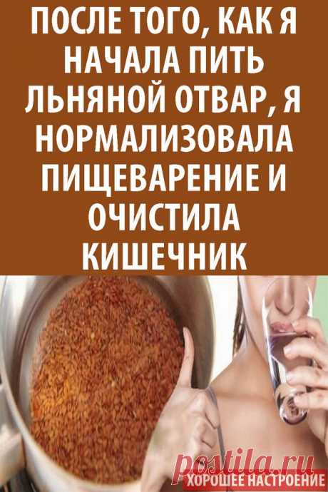 После того, как я начала пить льняной отвар, я нормализовала пищеварение и очистила кишечник