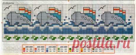 Grande raccolta di Schemi e grafici per Punto croce free: Cornici e bordi a punto croce per lenzuolini, bavette, culle, abitini, accappatoi, ecc