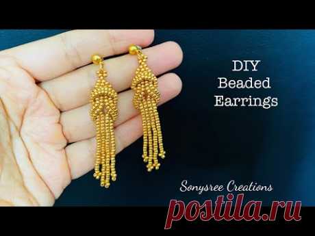 Cleopatra Earrings || Beaded Earrings || How to make Celtic Knot earrings