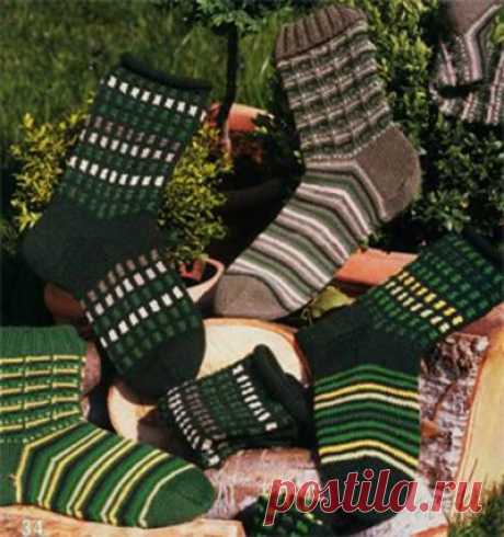 Вязание мужских носков - Схемы вязания - Крючок и спицы