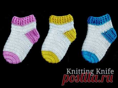 Crochet Perfect Shaped Baby Socks 🧦. Easy Tutorial