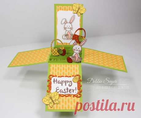 A Peek Into My Stamping Room: Easter Card In A Box!