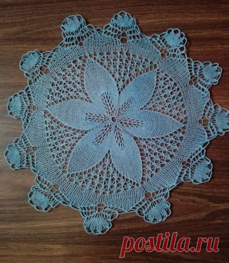 Crochet doily blue doily lace doily lace doilies round | Etsy