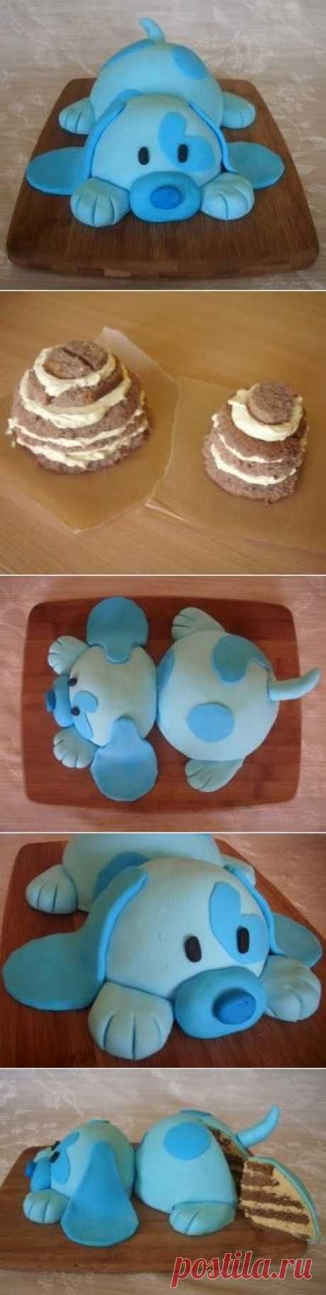 Детский торт из мастики. 3D торт Собачка – мастер-класс | Рецепты тортов, пошаговое приготовление с фото