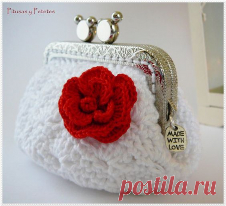 White crochet coin purse por PitusasyPetetes en Etsy, €16,50