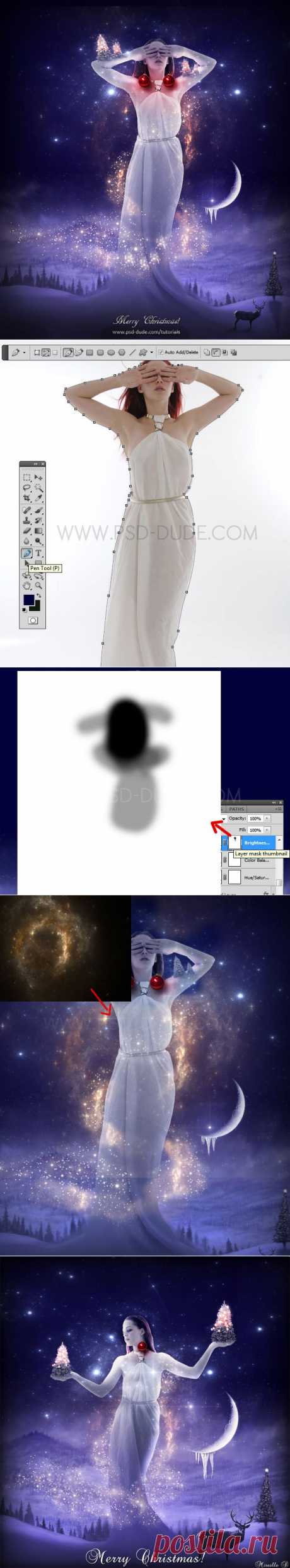 Christmas Fantasy Tale Photoshop Manipulation Tutorial - Photoshop tutorial | PSDDude