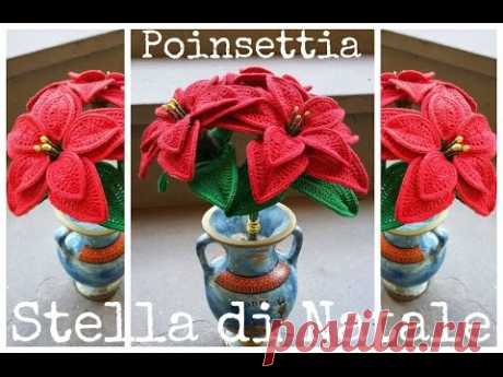 Stella di Natale all'uncinetto | How to crochet a poinsettia