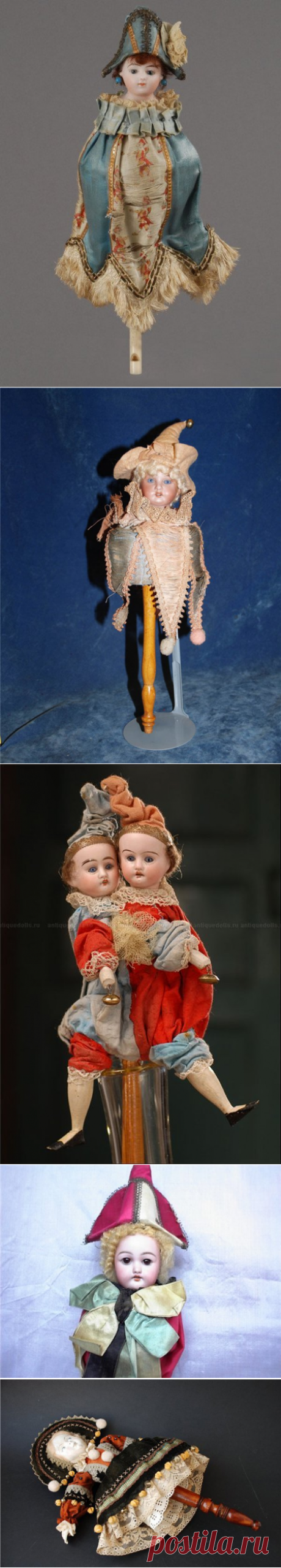 Помощник во флирте, шутовская кукла (Marotte antique doll) / Разное. Интересное / Бэйбики. Куклы фото. Одежда для кукол