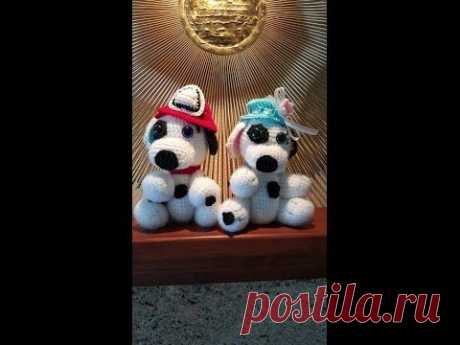 Crochet Easy Beginner Dalmation Amigurumi dog puppy DIY tutorial