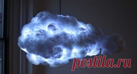 Интерактивный светильник в виде облака Smart cloud от Ричарда Кларксона: со встроенными беспроводными динамиками и аудиовизуальным эффектом грозы. Для любителей отдохнуть под звуки бурной погоды - LadyTech