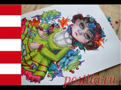 Daria Autumn ART (Рисунок цветными карандашами \ Drawing with crayons)