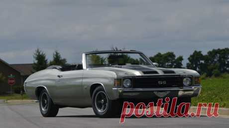 1972 Chevrolet Chevelle SS кабриолет / T107 / Indy 2016 / Mecum аукционы 1972 Шевроле Шевелле СС кабриолет представленный как серия Т107 на Индианаполисе, в