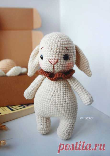 PDF Мой Кролик крючком. FREE crochet pattern; Аmigurumi toy patterns. Амигуруми схемы и описания на русском. Вязаные игрушки и поделки своими руками #amimore - заяц, зайчик, кролик из обычной пряжи, зайчонок, зайка, крольчонок.