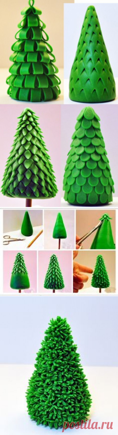 Cake &amp; Cupcake Toppers Inspiration - Christmas, Pine Tree Styles, Fondant | Christmas | Кекс Рейтинги, Помадка и Сосна