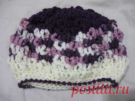 ▶ Toddler / Child Beanie crocheted - knobby slouch hat - YouTube