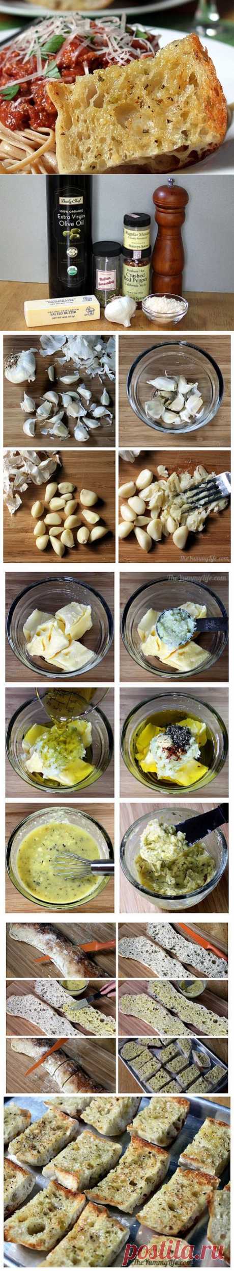 Как приготовить настоящие итальянские гренки с чесноком? — Вкусные рецепты
