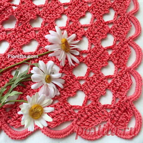 Shawl ” Hello March with hearts” By Fionitta | | Fionitta crochet