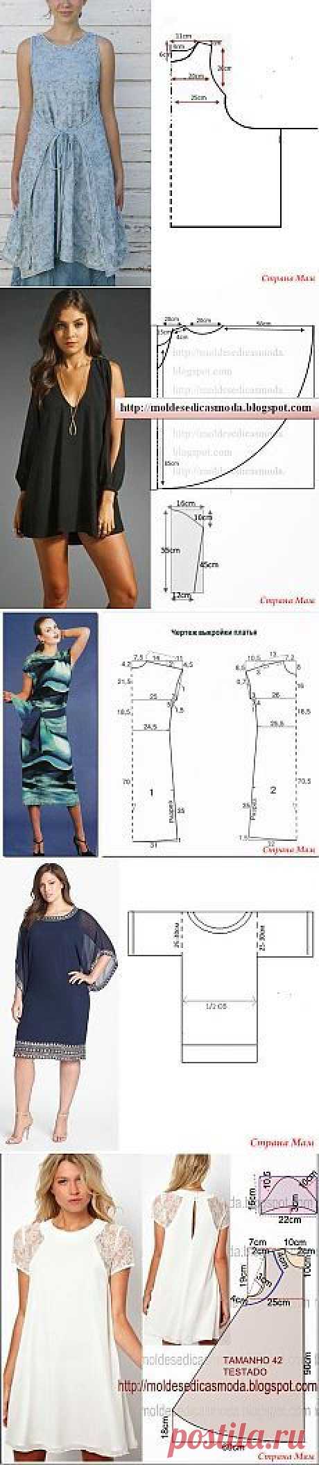 Patrones interesantes y patrones simples - 3 (túnicas y vestidos) - Costura - Mujer Mundo | patrones