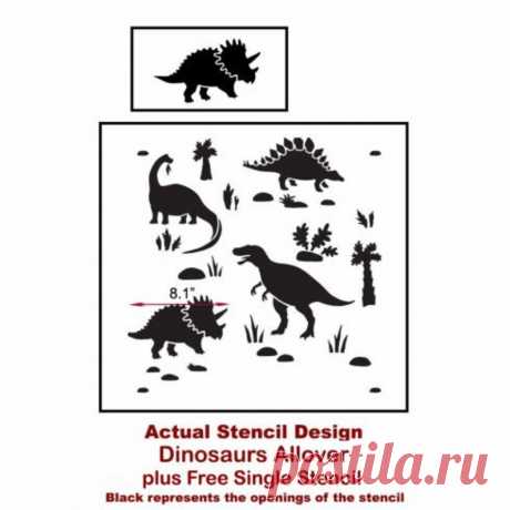 Dinosaurs Allover Stencil Better Than Wallpaper Perfect for a Kids Bedroom - Etsy Chile