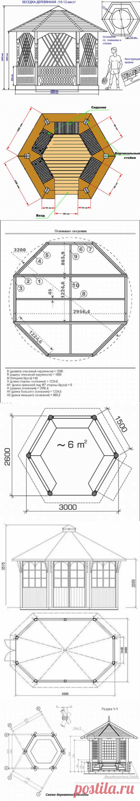 Беседки из дерева своими руками 300 фото, чертежи, схемы