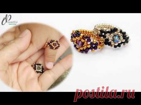 Simple and Easy to make beaded ring 💖| DIY beaded ring | How to make beaded ring 👍