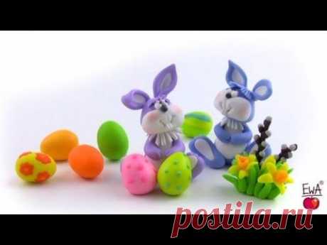 LET'S CLAY! Easter Bunny - tutorial polymer clay - YouTube