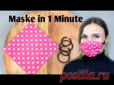 Maske für Mund & Nase in 1 Minute 🤗