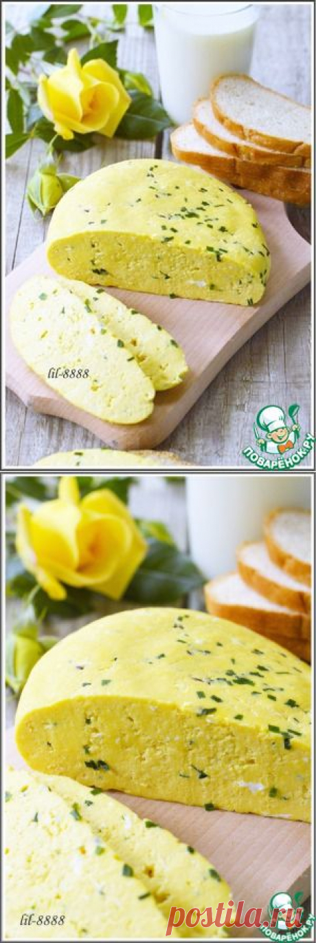 Домашний сыр с зеленым луком и тмином - кулинарный рецепт