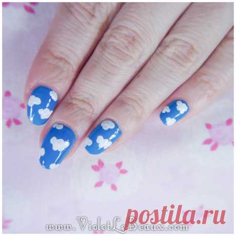 Easy Cloud Nail Art Photo Tutorial | Violet LeBeaux - Tales of an Ingenue