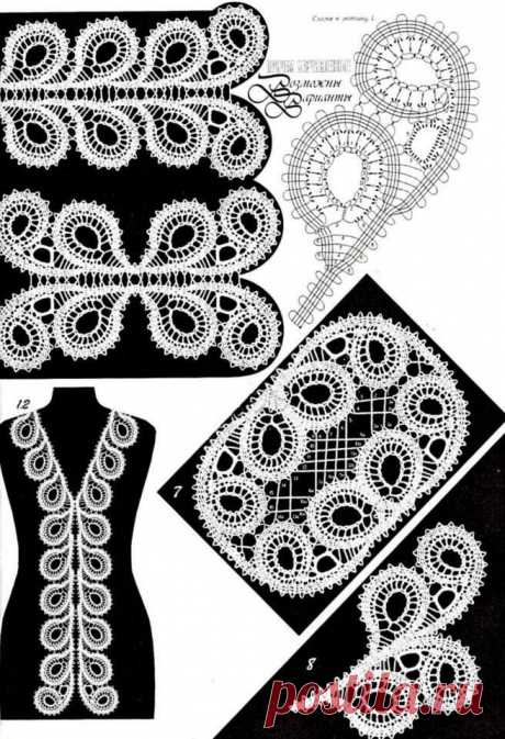 irish crochet motifs -