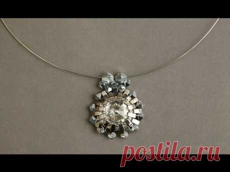 Sidonia's handmade jewelry - Half Tila Silver Sun Pendant - Beading Tutorial