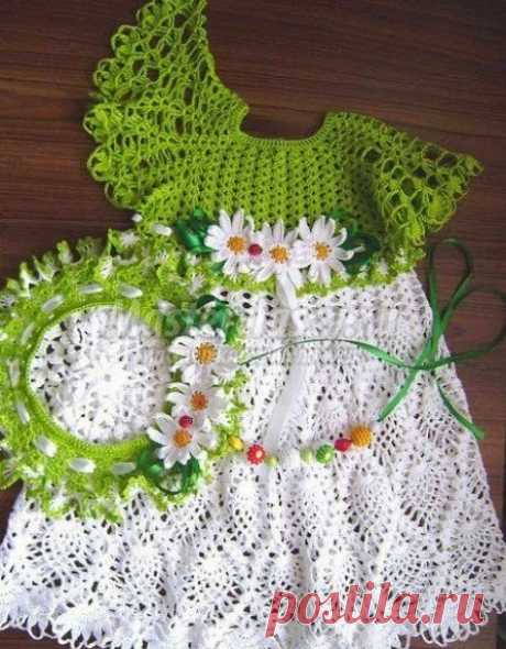 Моя копилка - Рукоделие: Очаровательное платьице для маленькой феи весны