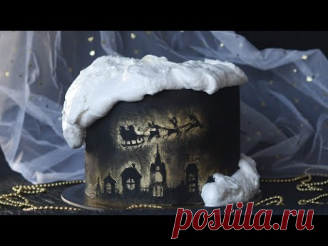 ПРОСТОЙ НОВОГОДНИЙ ДЕКОР ТОРТА ❄2022 ❄Christmas cake decor