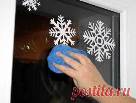 Украшаем окна снежинками | Новогодний декор