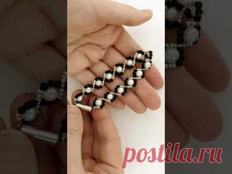 Pearl bracelet. Bracelet making. Jewelry tutorial. Beaded bracelet #jewelry #craft #shorts