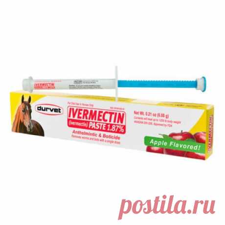 Глистогонное средство для лошадей Ivermectin Paste 1.87% со вкусом яблока 1 шт Durvet