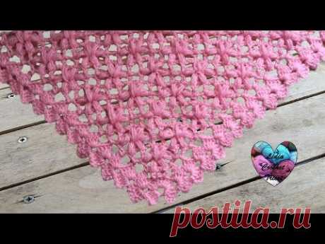 Châle fleurs puff crochet très facile / Shawl crochet flowers puff - YouTube