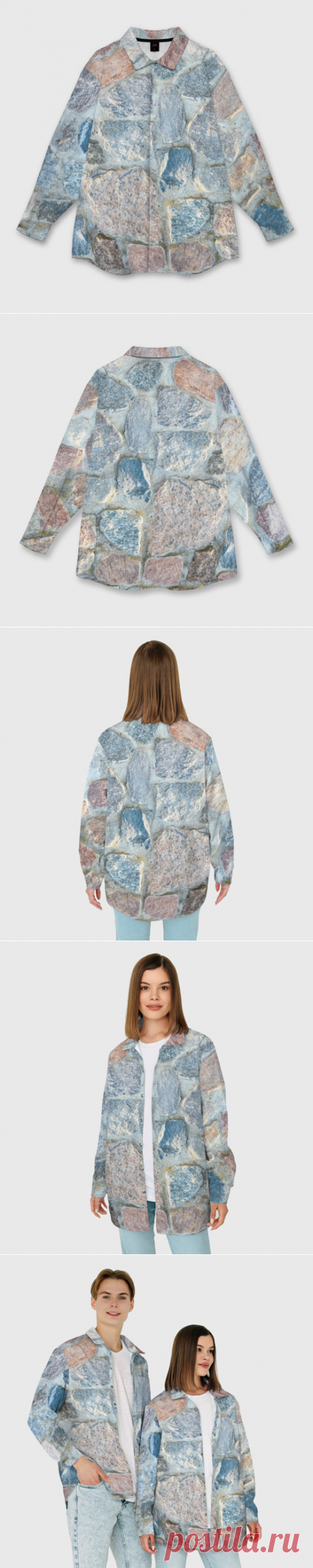 Женская рубашка oversize 3D Каменный фон - купить по цене 4590 руб в интернет-магазине Всемайки, арт 3644325