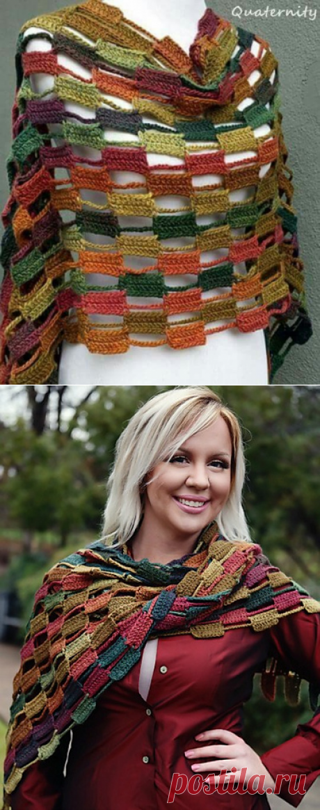 ergahandmade: вязание крючком шали + схема + Free Pattern + Видеоурок