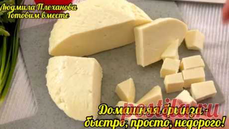 Такой домашний сыр (брынза) получается вкуснее, чем магазинный, к тому же, соль можно добавлять по вкусу, не делать сыр слишком солёный | Людмила Плеханова Готовим вместе. Еда | Дзен